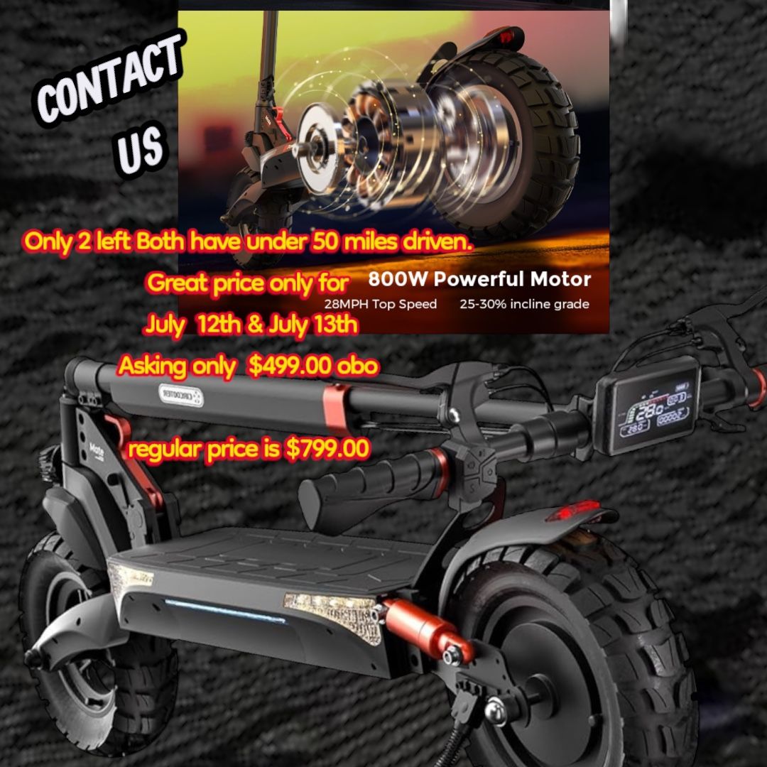 ADULT ELECTRIC SCOOTER( Mate-Circooter) 40 Mph Barely driven