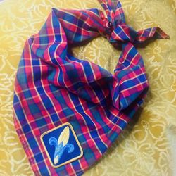 Vintage Plaid Boy Scouts Kerchief Scarf