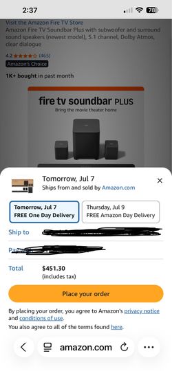 Fire tv soundbar plus 5.1 Amazon