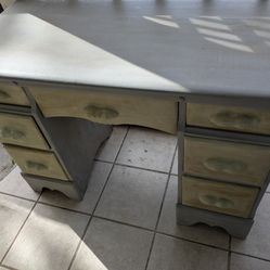Gray Wooden Desk 