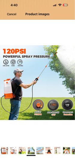 Electric Backpack Garden Sprayer 120PSI