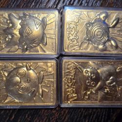 Pokemon Gold Plated Trading Cards