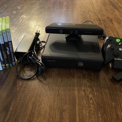 Xbox 360 With Kinect And 8 Games