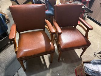 Vintage office chairs leather