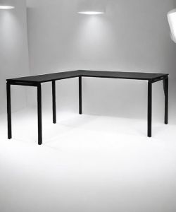 Modern Black L-Shaped Executive Desks – 60"W x 66"D – $600 📦 Florida
