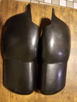 Black Plastic Door Mirror Covers Pair