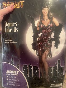 Flapper Halloween Costume Large