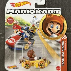 Hot Wheels Mario Kart TANOOKI MARIO Bumble V Diecast 1:64 Scale Car Mattel - NIB