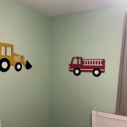 Wall Decor-Toddler Boy Room.  4 Hanging Pieces.  $25.00 For All. 