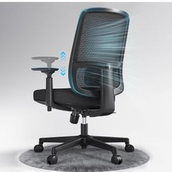Ergonomic Mesh Office Chair, 330 LB Capacity, Black Home Mesh Office Desk Chairs with Adjustable Lumbar Support, 3.1 in Seat Slide, 3D Armrests, Home 