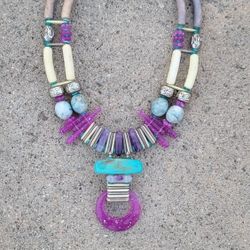 Vtg Handmade Custom Choker Necklace 