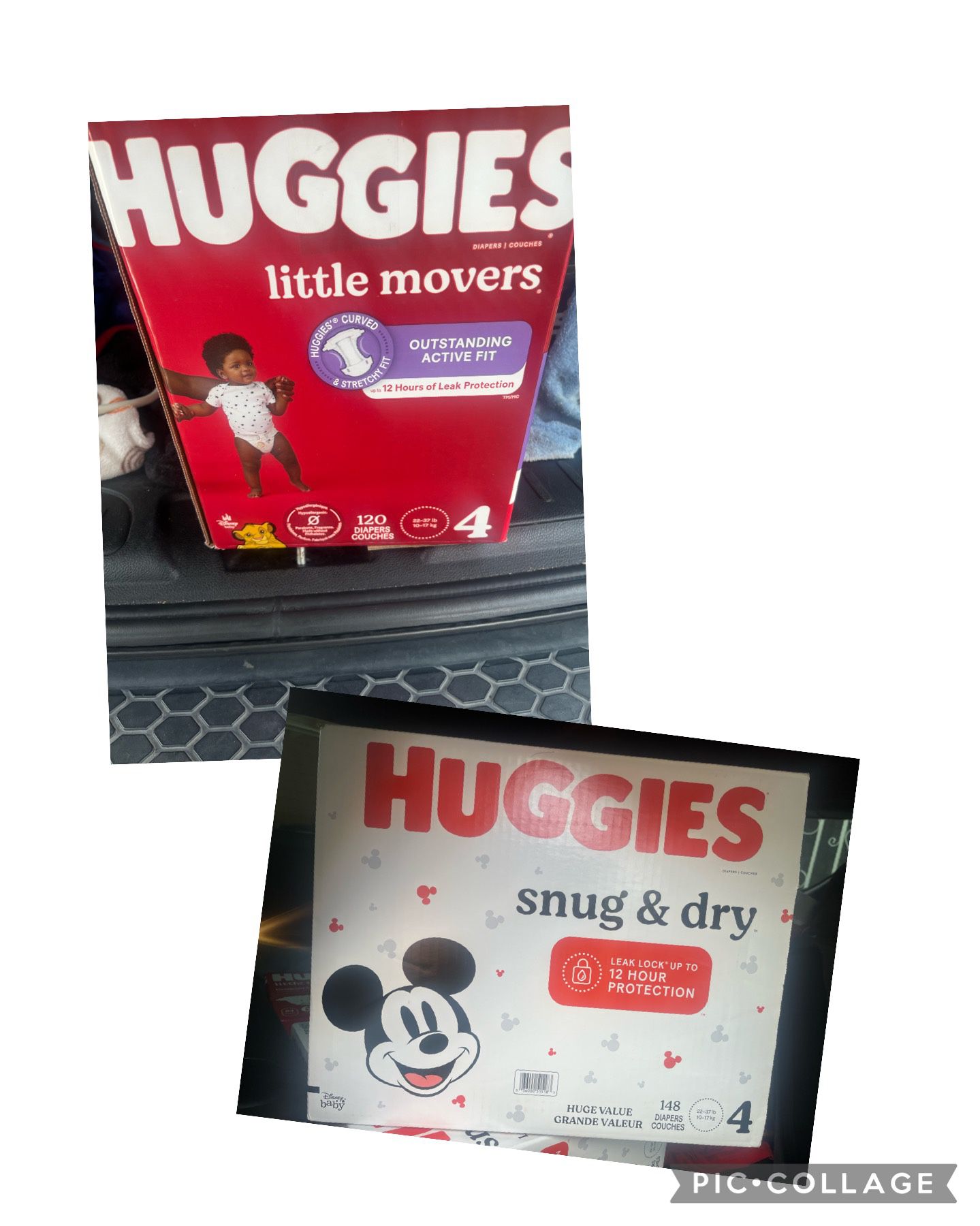 Huggies Diapers Size 4 - $37 Each Box 