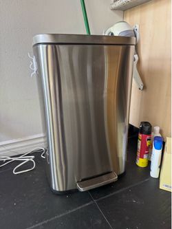 SIMPLEHUMAN Stainless Steel Step Trash Can – $30