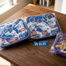 Lakers fanny pack and Dodgers lunch pale