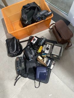 Vintage antique collectible cameras vhs recorder