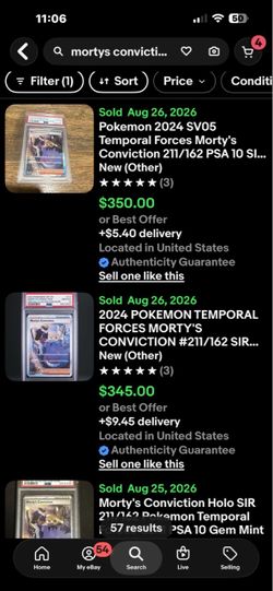 PSA 10 Morty’s Conviction