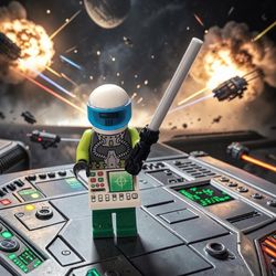 Customized LEGO Minifigure 1990s Space Theme Component Space Police II/Blacktron II. Excellent Condition. This item is a customized LEGO minifigure fe