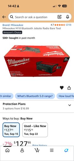 Milwaukee M18 Bluetooth Jobsite Radio Bare Tool