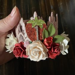 Mini Baby Crown , First Birthday Strawberry 