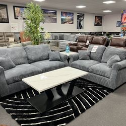 2PC Gray Sofa & Loveseat 🔥SALE🔥