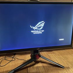 240hz Asus ROG Strip XG248Q 24” Inch Gaming Monitor 1080p 240hz 1ms G-Sync Computer Pc Screen