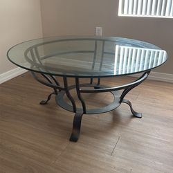 Glass coffee table