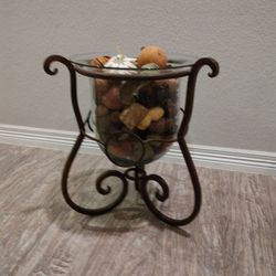 Metal And Glass Potpourri Decoration 