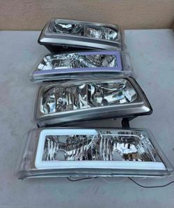 03-06 Chevrolet Silverado Avalanche LED DRL Headlights Luces Micas Calaveras Faros Faroles Focos Hea
