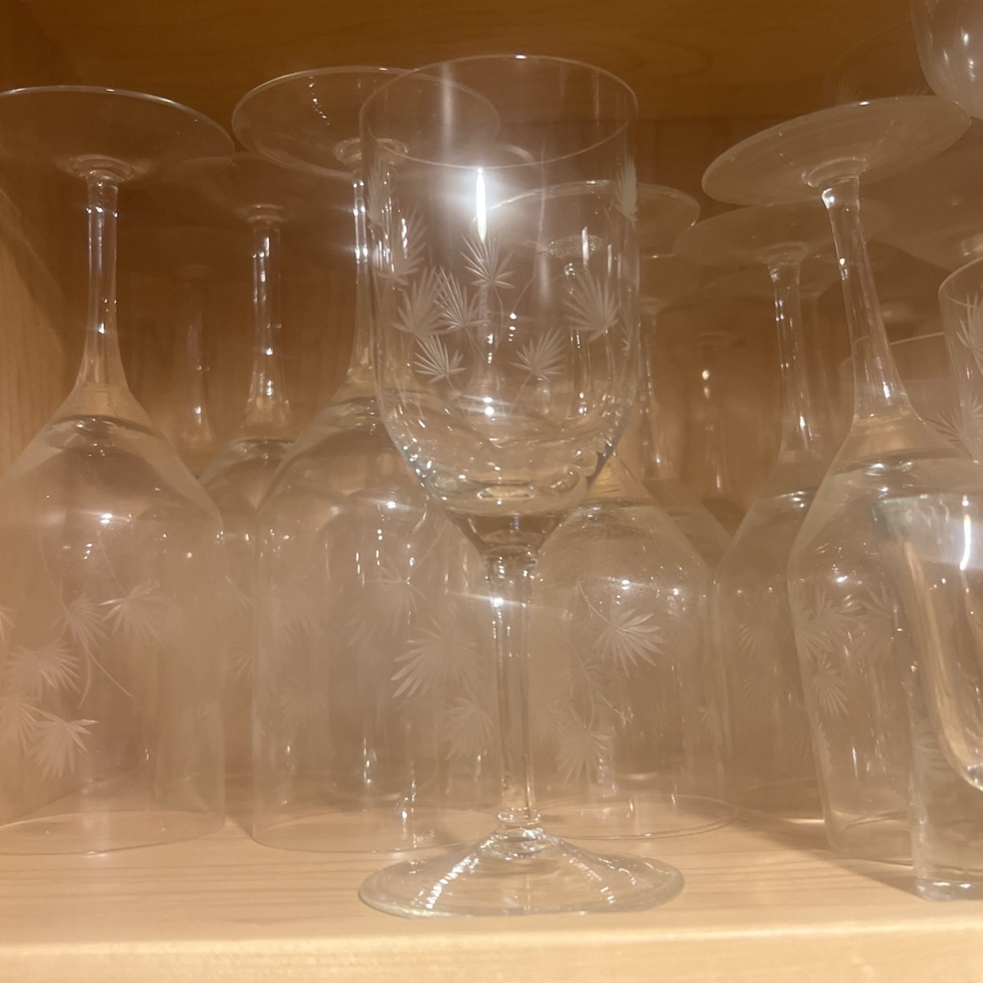 Vintage Crystal Wine Glasses