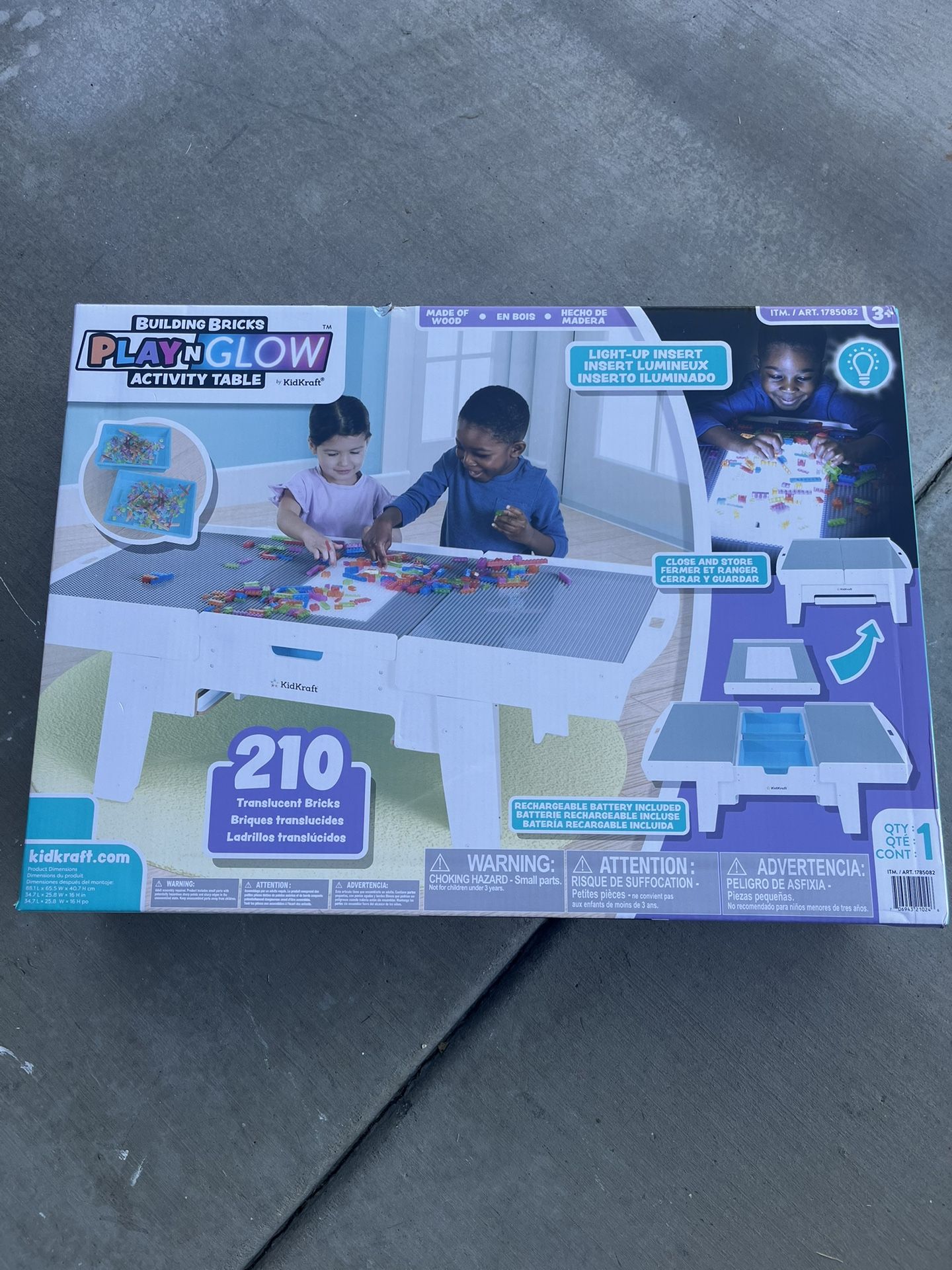 Kids Kraft Glow Lego Table