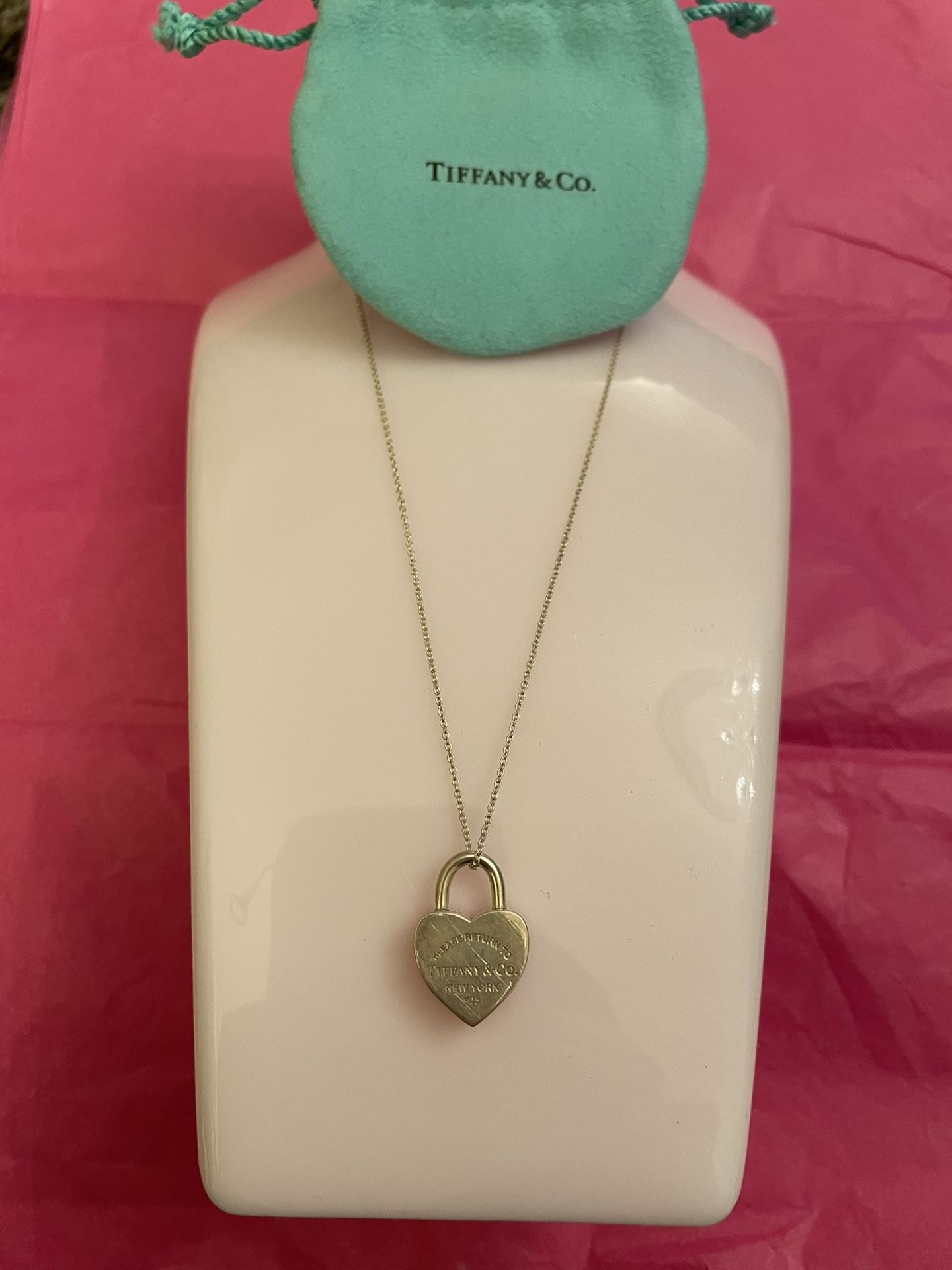 Return To Tiffany Heart ❤️ Locket Pendent And Chain