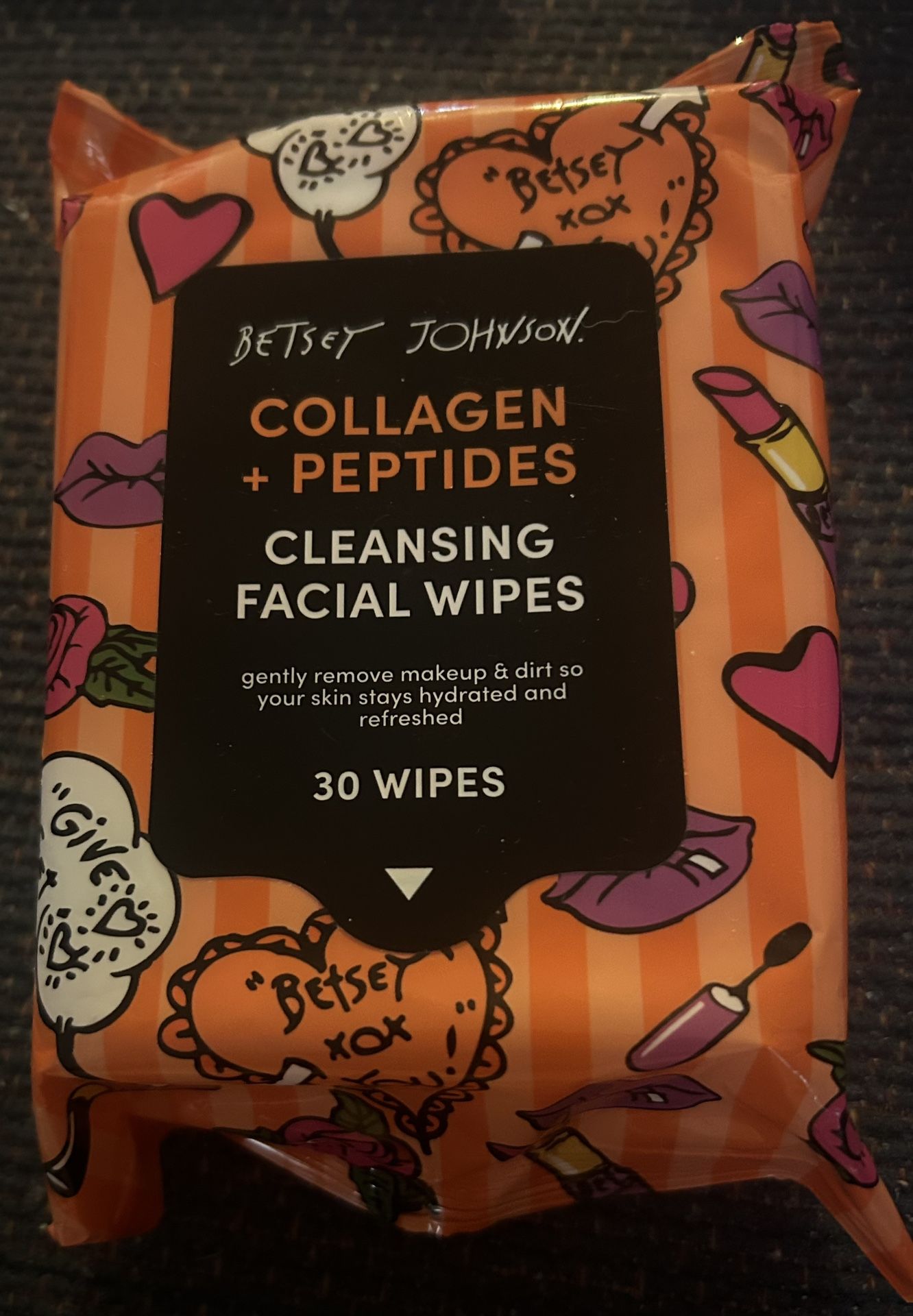 Betsey Johnson Facial Wipes cleanser make up cleansing peptides