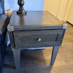 2 Side Tables with 2 USB / 120v Plugs 