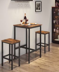 Bar table with stools
