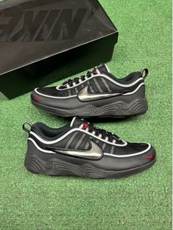 NIKE AIR ZOOM SPIRIDON BLACK METALLIC SILVER SIZE 9.5