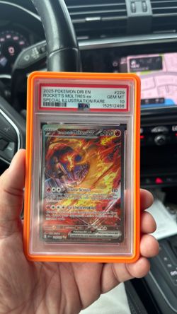 Pokemon Team Rockets Moltres ex SIR PSA 10