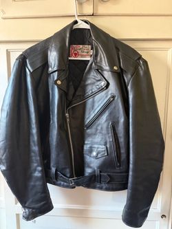 Vintage 70s Sears The Leather Shop Double Rider Mens 44