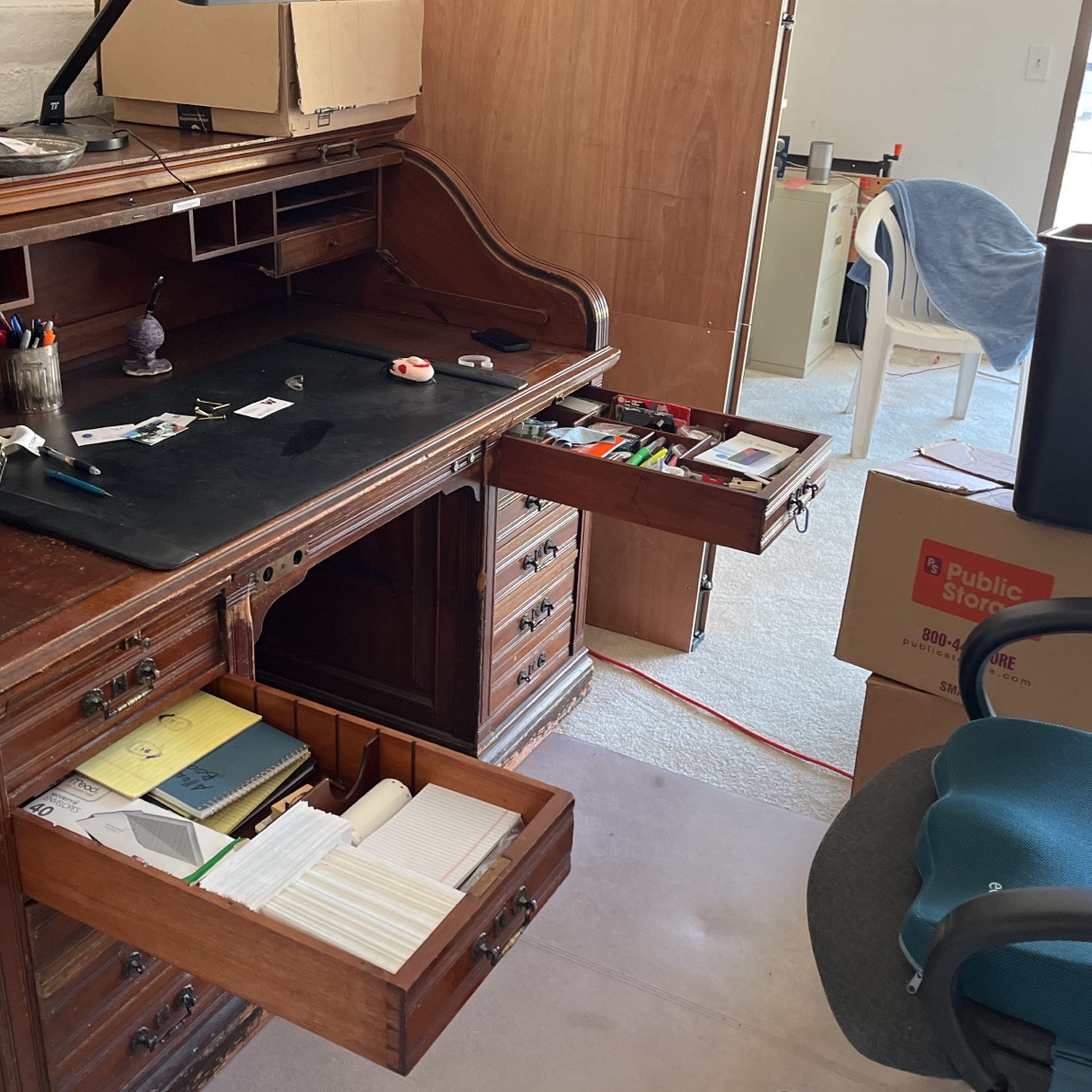 1940s Banker’s Roll top Desk
