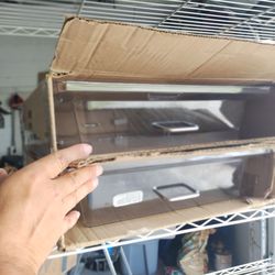 2 Clear Hinged 18x26 CAMBRO CAMWEAR Rectangular Food Display Covers