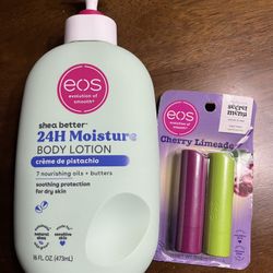 Shea better 24h body lotion and eos Limited Edition Lip Balm - Cherry Limeade - 0.28oz/2pk 