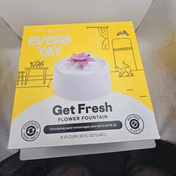 EVERY YAY Flower Fountain Pet Feeding Bowl