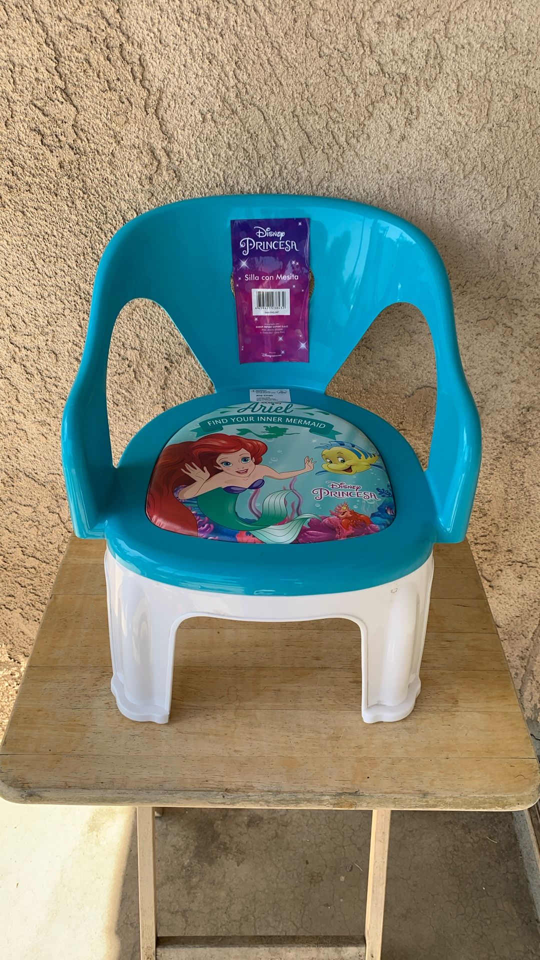 DISNEY PRINCESS LITTLE MERMAID TODDLER CHAIR WITH PADDING