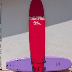 9'0 Surfboard Beginner Malibu Longboard 