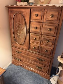 80’s wood bedroom set