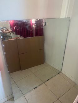 Mirror Panel 46” x 49”, with hole for lighting