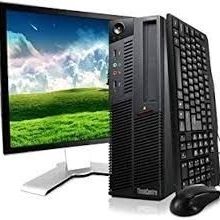 Lenovo Intel i5 Desktop With 2 Monitors For Business Use 