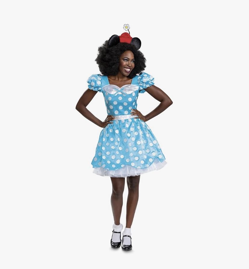 Vintage Minnie Costume, Official Disney 100 Years of Wonder Classic Minnie Mouse Outfit, Adult Size