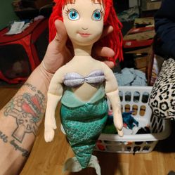Disney Ariel  Doll With Yarn Hair