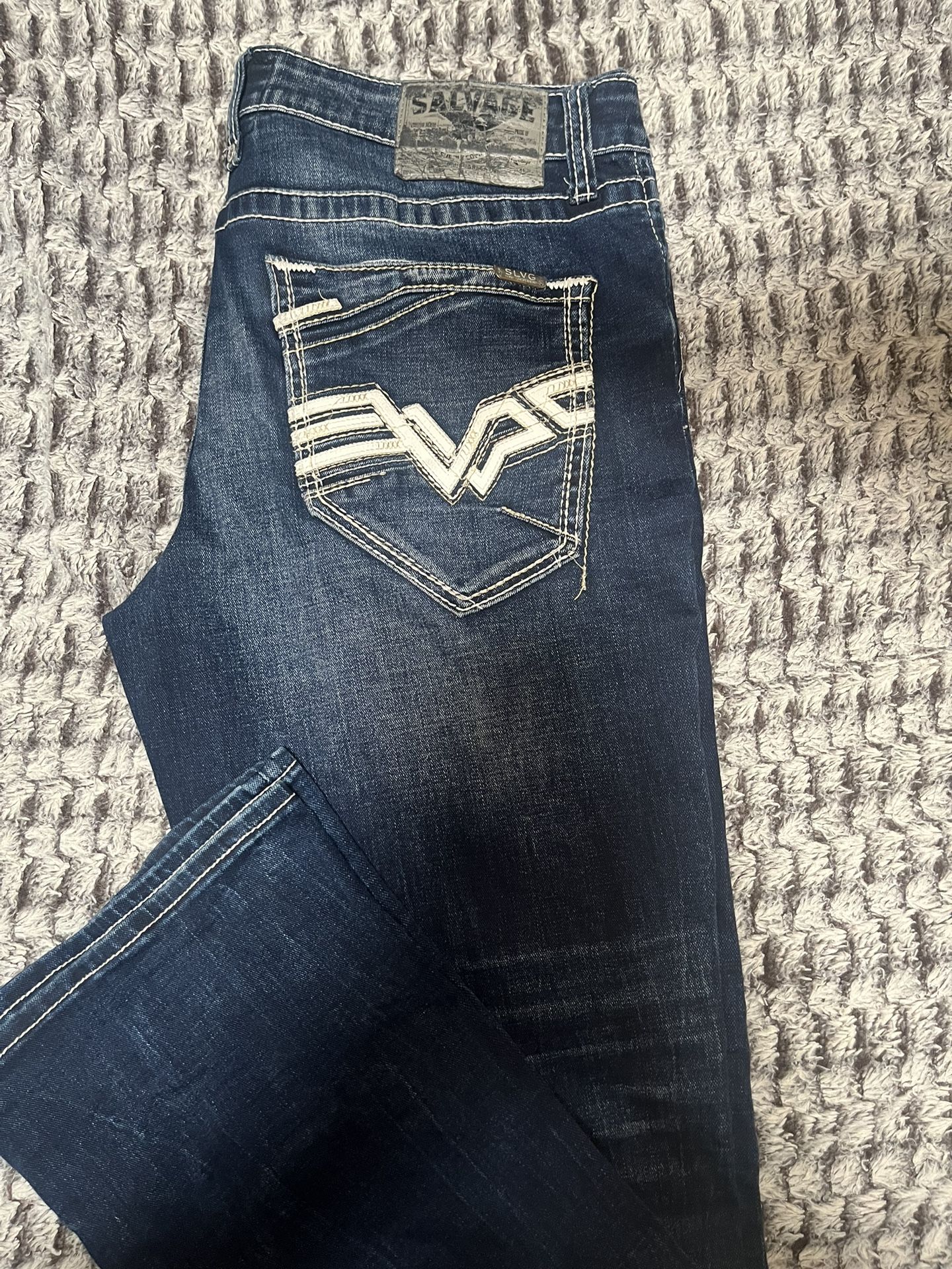 Salvage buckle jeans