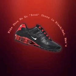 Nike Shox Nz Eu “Bred” Shoes in Black/Red, Men's - 10.5 US Men’s